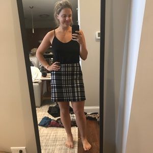 Plaid black and white flair skirt!